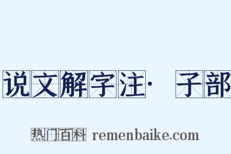 说文解字注·子部是什么意思的图片